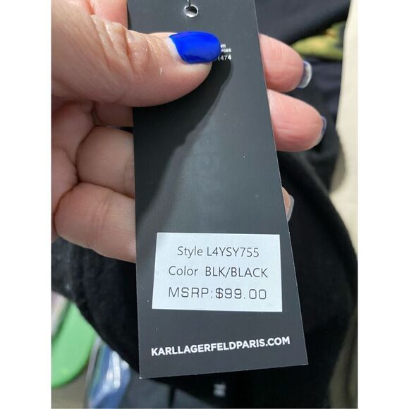 Size XL women’s black color with rhinestones sign Karl Lagerfeld NWT - Picture 10 of 10